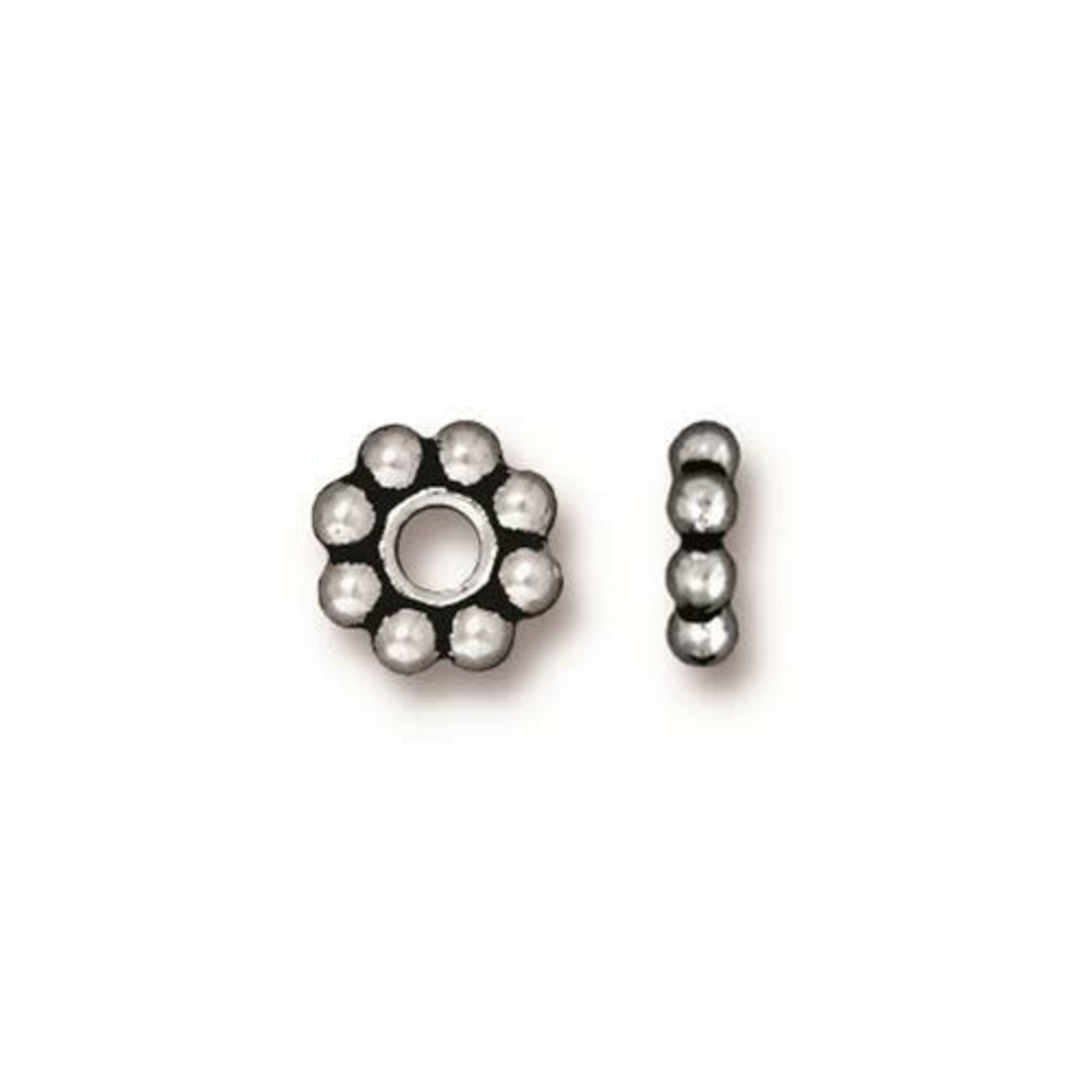 TierraCast Tierracast Antique Silver Plated 8mm Beaded Large Hole Bead