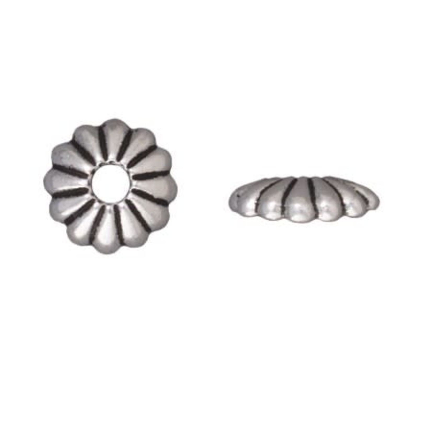 TierraCast Tierracast Antique Silver Plated 10mm Joy Cap