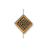 TierraCast Celtic Diamond Medium Gold Plated Bead