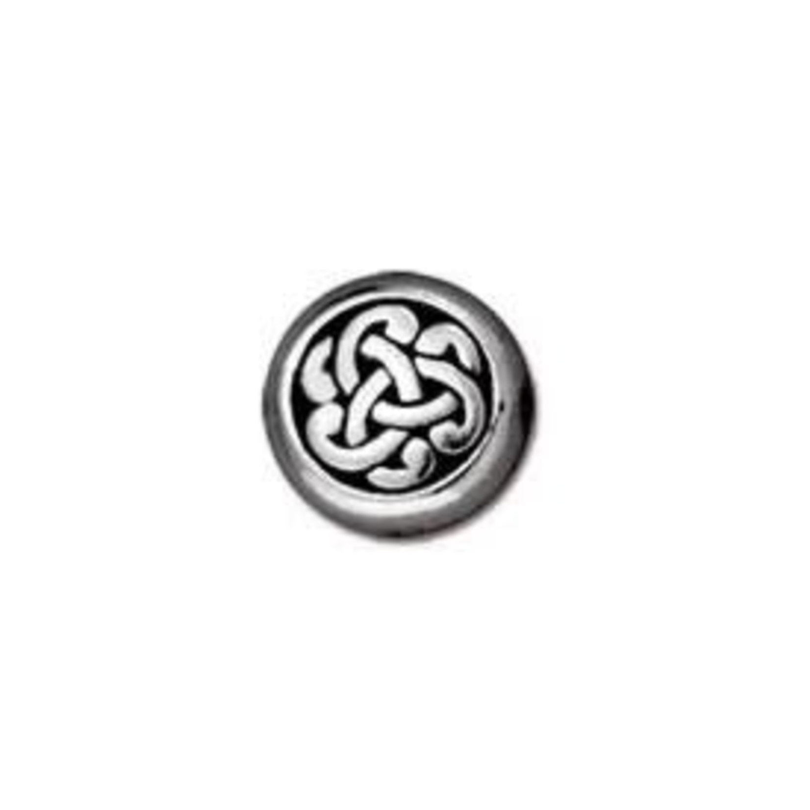 TierraCast Tierracast Antique Silver Plated Circle Triad Bead