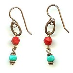 Bead Inspirations Tibetan Turquoise & Coral Earring Kit