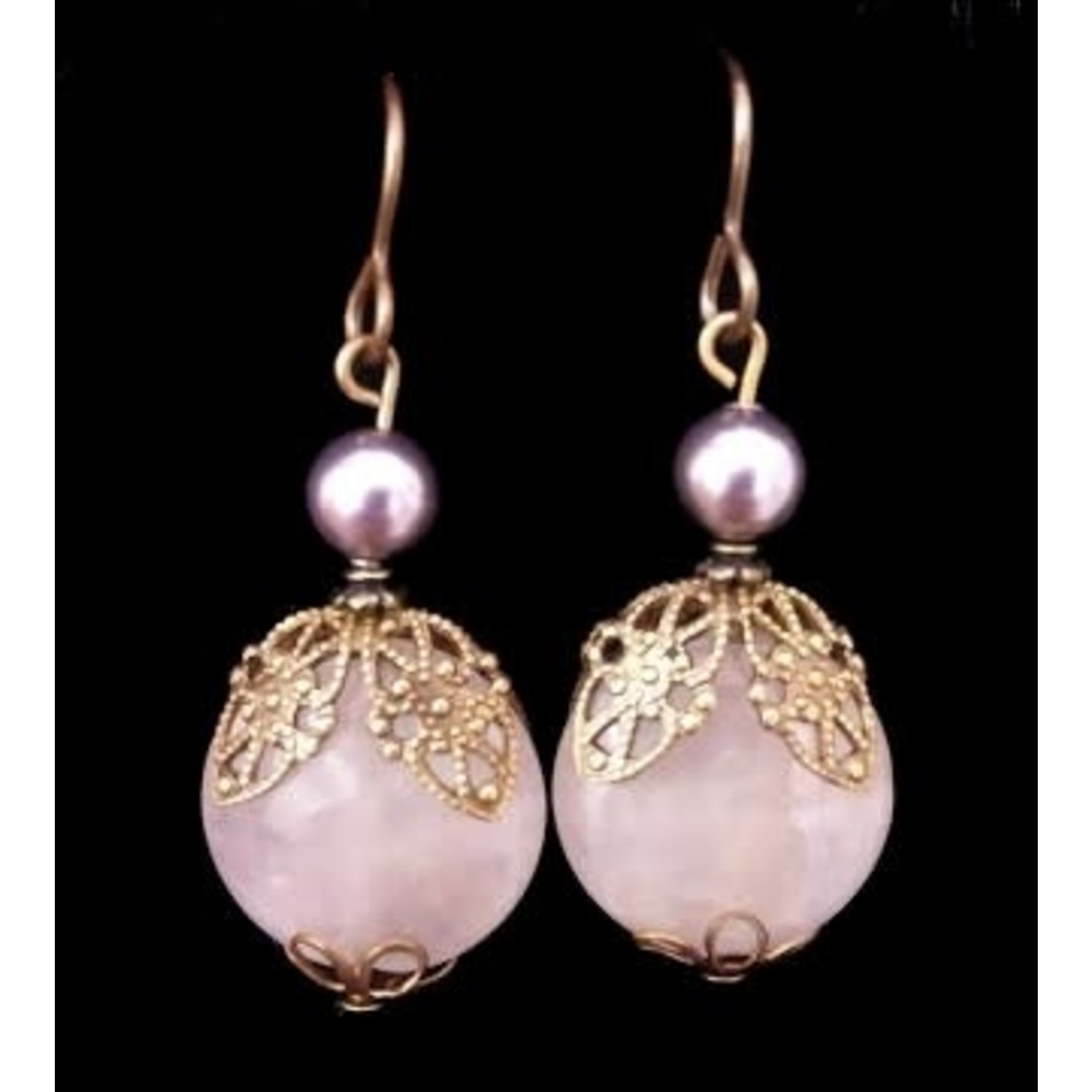 Bead Inspirations Rose Quartz Coin Earring Kit