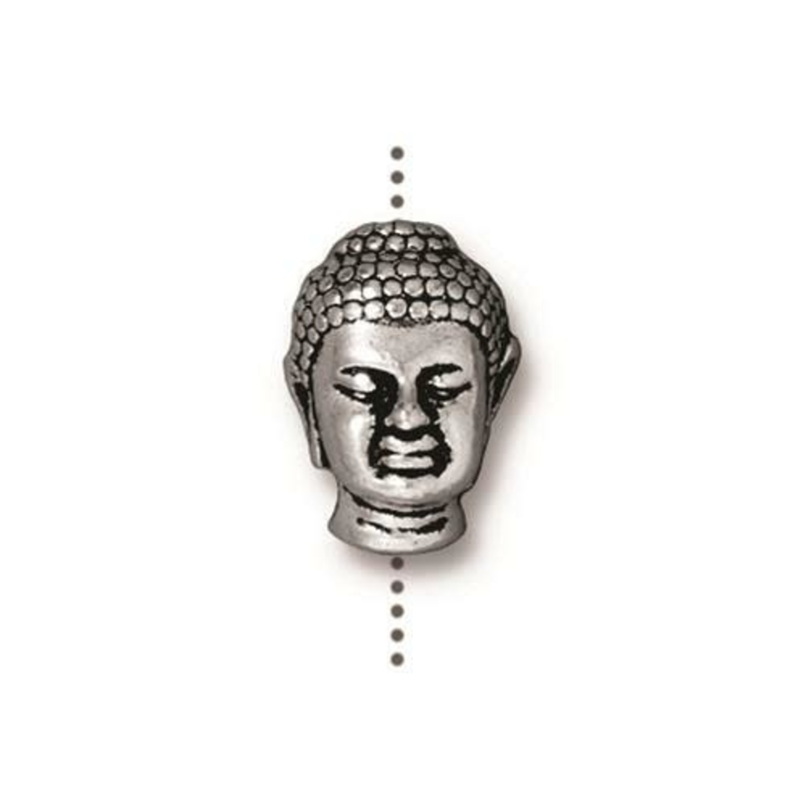 TierraCast Tierracast Antique Silver Plated Buddha Bead