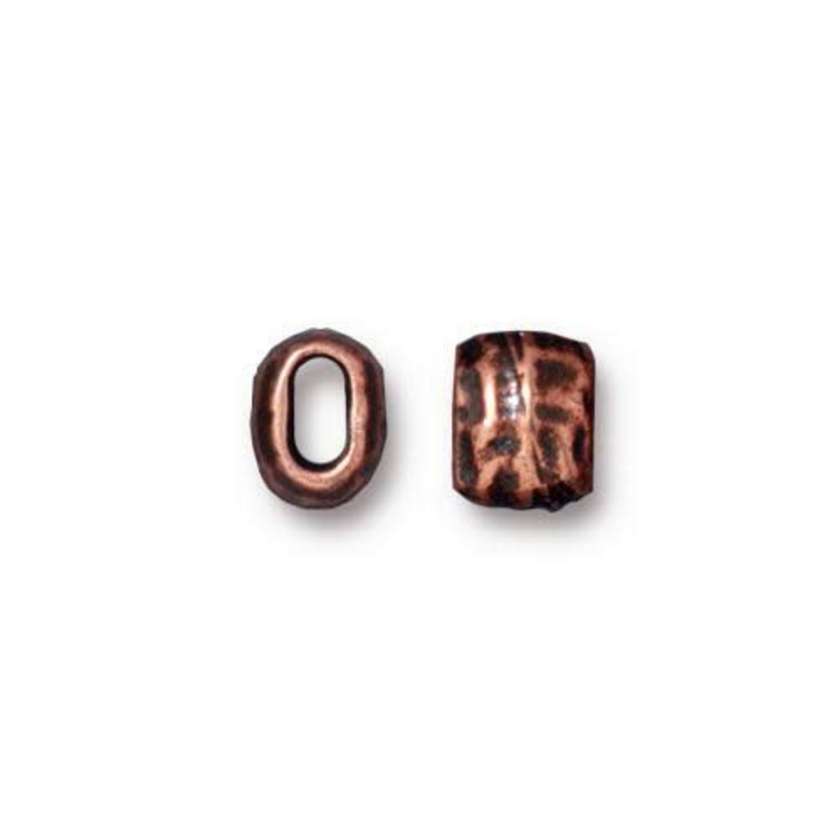 TierraCast Tierracast Antique Copper Plated 4x2mm ID Barrel Bead