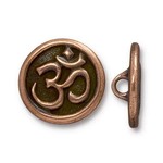 TierraCast Tierracast Antique Copper Plated Om Button