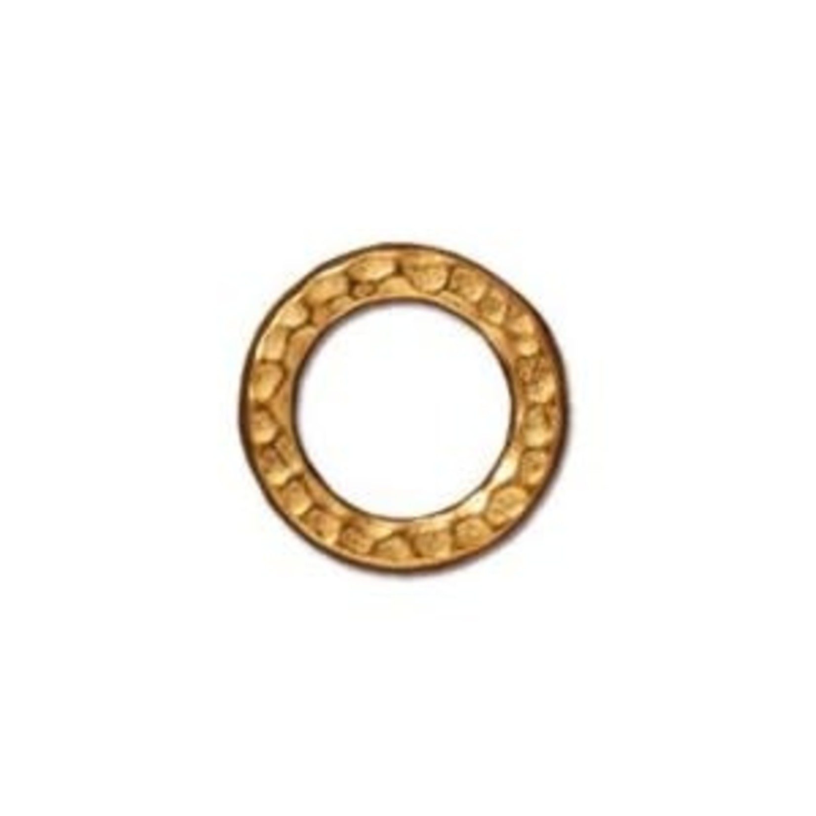 TierraCast Tierracast Gold Plated Hammertone Medium Ring