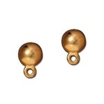 TierraCast Tierracast Gold Plated Dome Earring Post - Pair