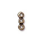 TierraCast Tierracast Oxidized Brass Plated 5mm 3-hole Nugget Bar Link