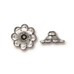 TierraCast Tierracast Antique Silver Plated 11mm Scalloped Bead Cap