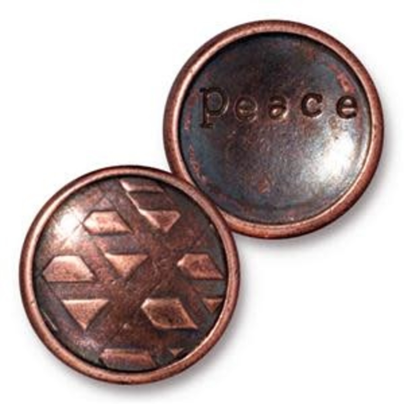 TierraCast Tierracast Antique Copper Plated Snap Cap for Leather