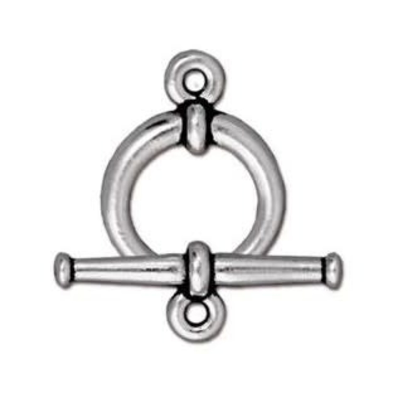 TierraCast Tierracast Antique Silver Plated Large Toggle Clasp Set