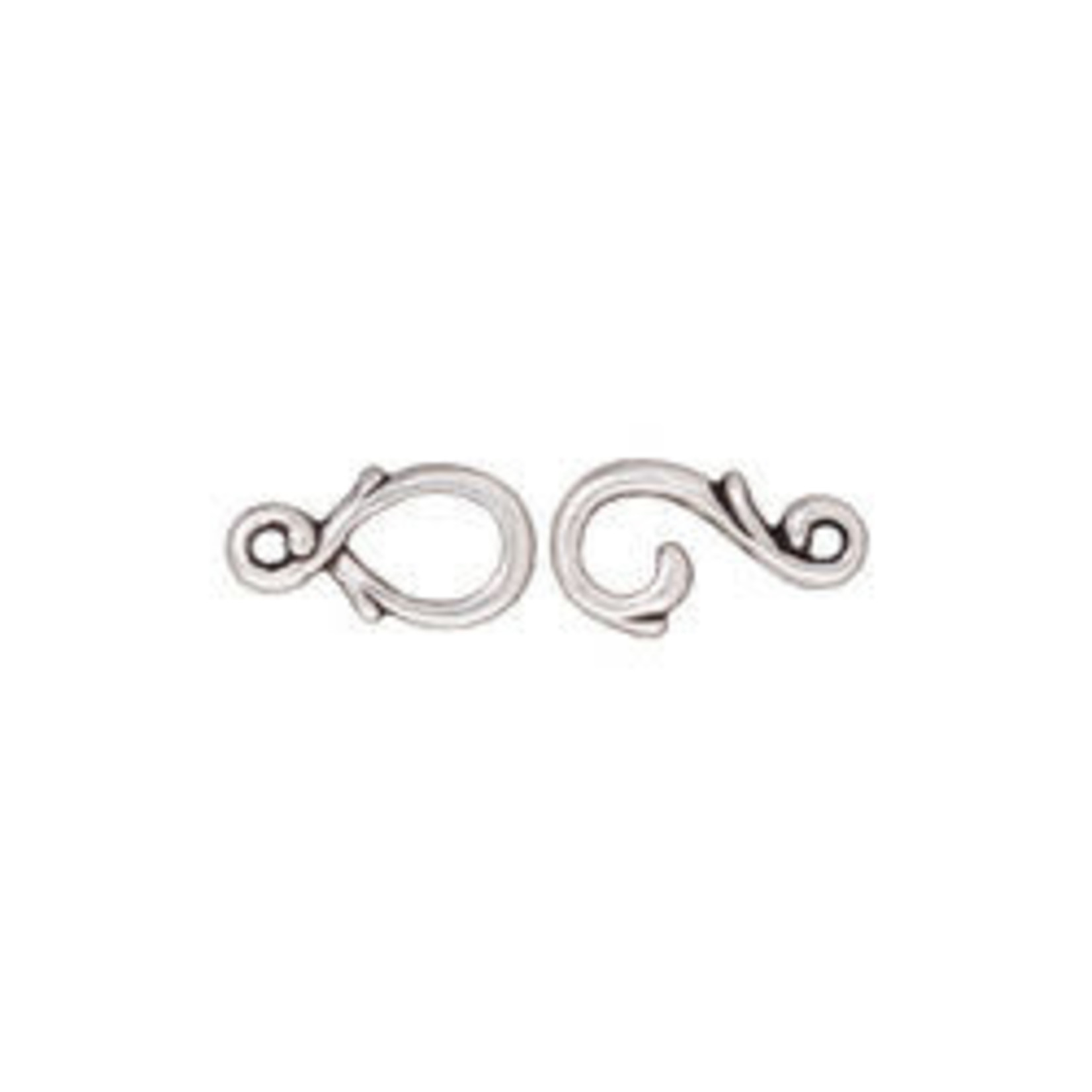 TierraCast Tierracast Antique Silver Plated Vine Hook and Eye Clasp Set