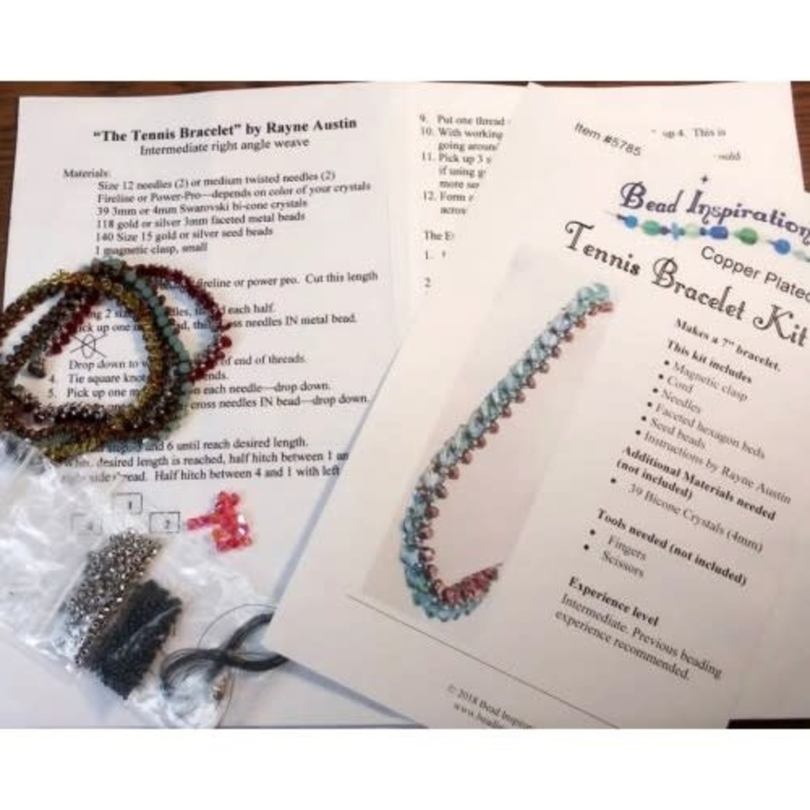 Printed Instructions to Make a Tennis Bracelet