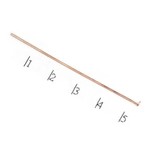 Rose Gold Plated Headpin 20 Ga  2" Nickel-Free