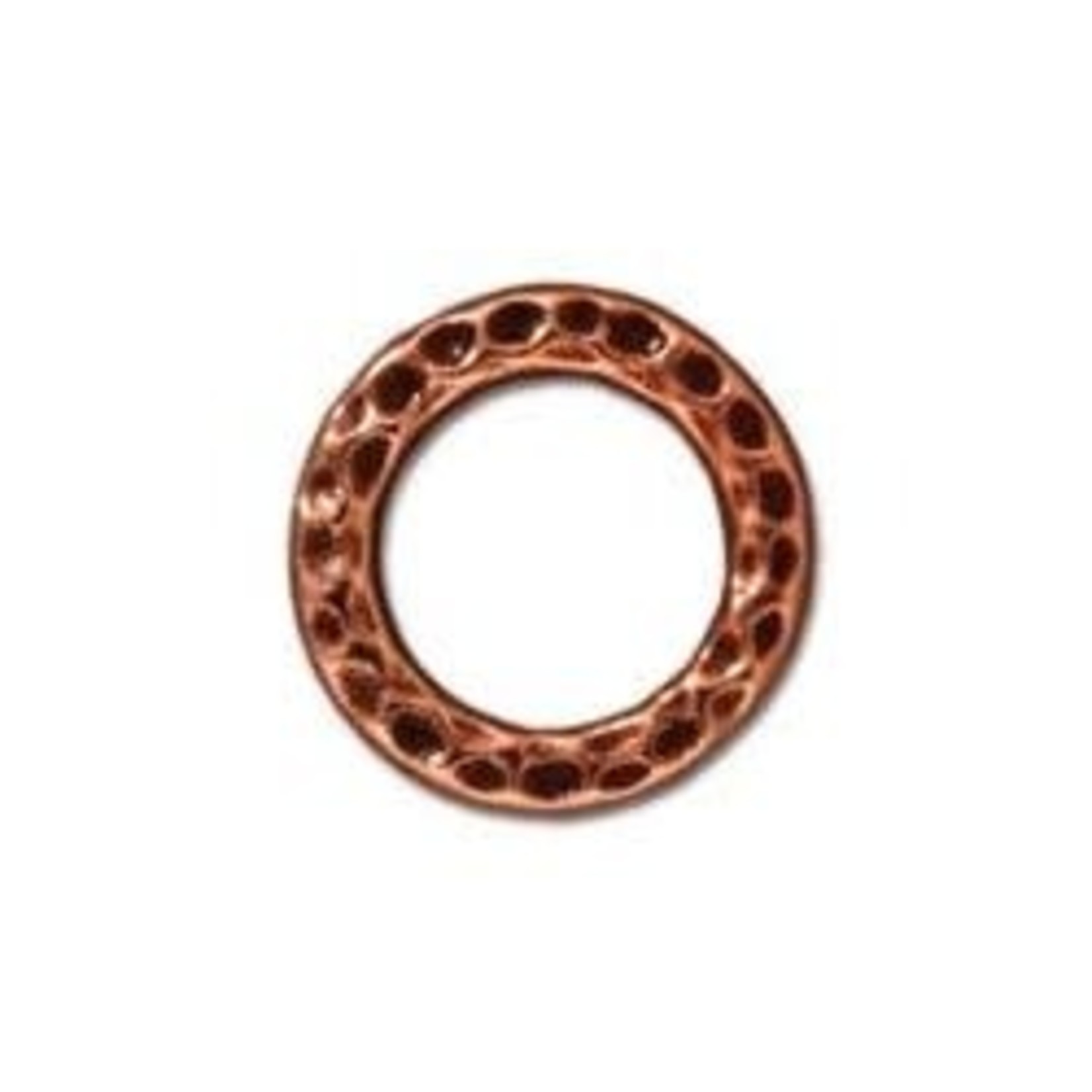 TierraCast Hammertone Medium 13mm Ring - Antique Copper Plated