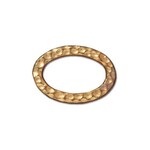 TierraCast Hammertone Oval Ring - Gold Plated