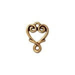 TierraCast Tierracast Antique Gold Plated Vine Heart