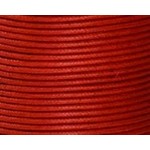 Red Waxed Cotton Cord 2mm - 1 ft