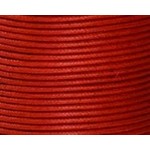 Red Waxed Cotton Cord 1mm - 1 ft