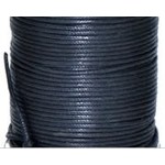 Black Waxed Cotton Cord 1mm - 1 ft