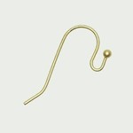 French Earwire Nickel-Free Satin Gold Plated - 10 pieces