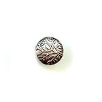 Pewter Leafy Branch Lentil Bead