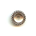 Pewter Large Hole Spacer Bead - Twisted Rope