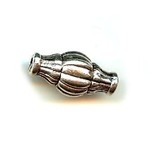 Pewter Large Fancy Barrel Bead