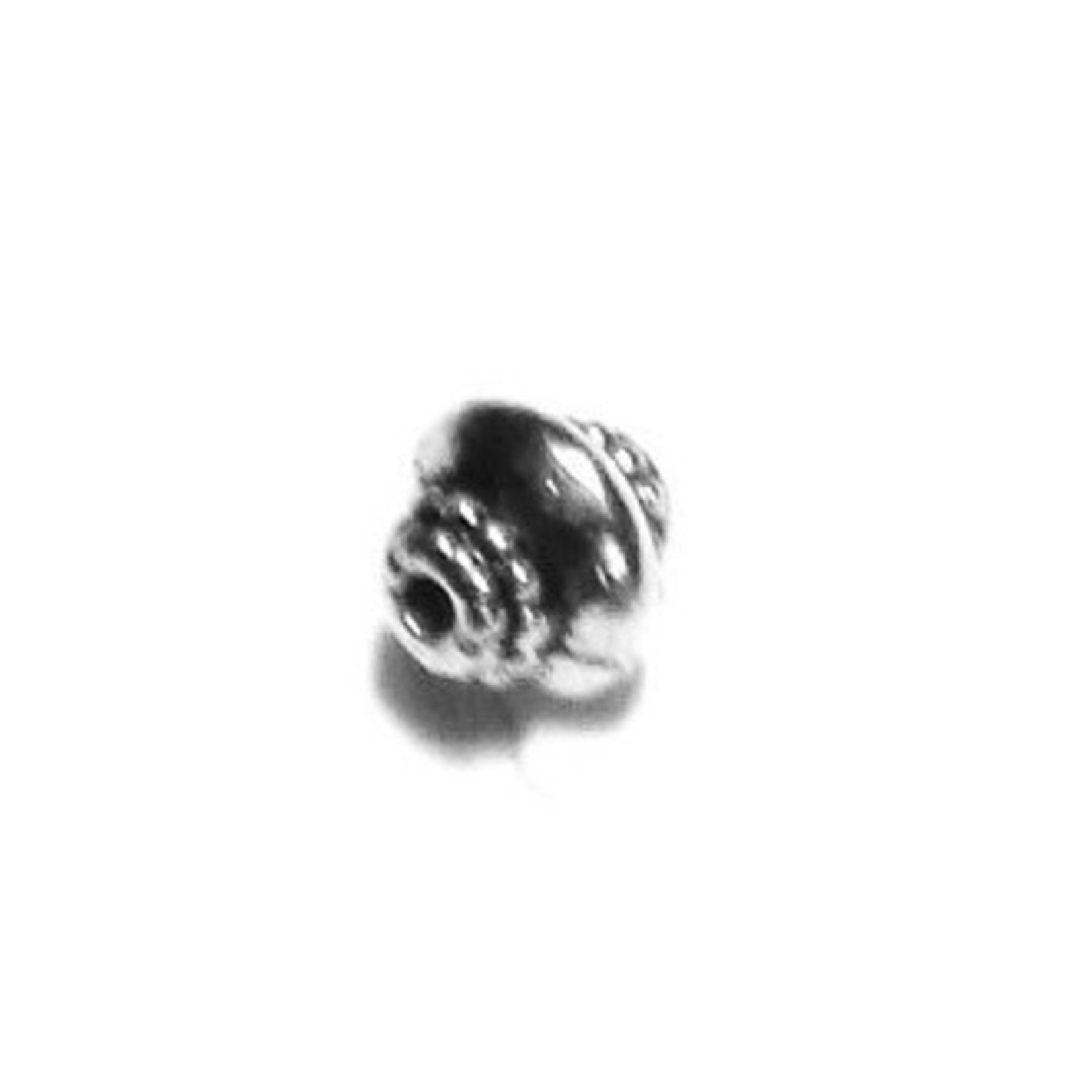 Pewter Capped Saucer Bead  7x7mm