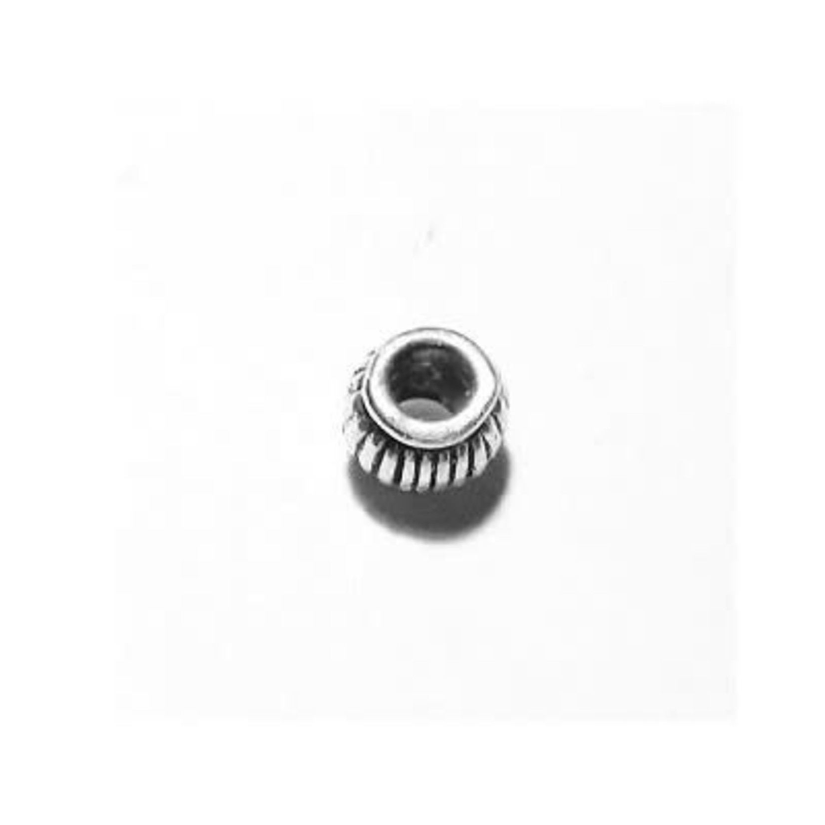 Pewter Big Hole Ribbed Spacer 7mm