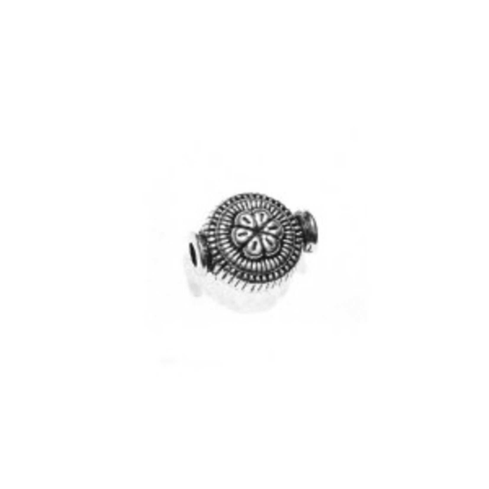 Pewter Flower Coin 10x8mm