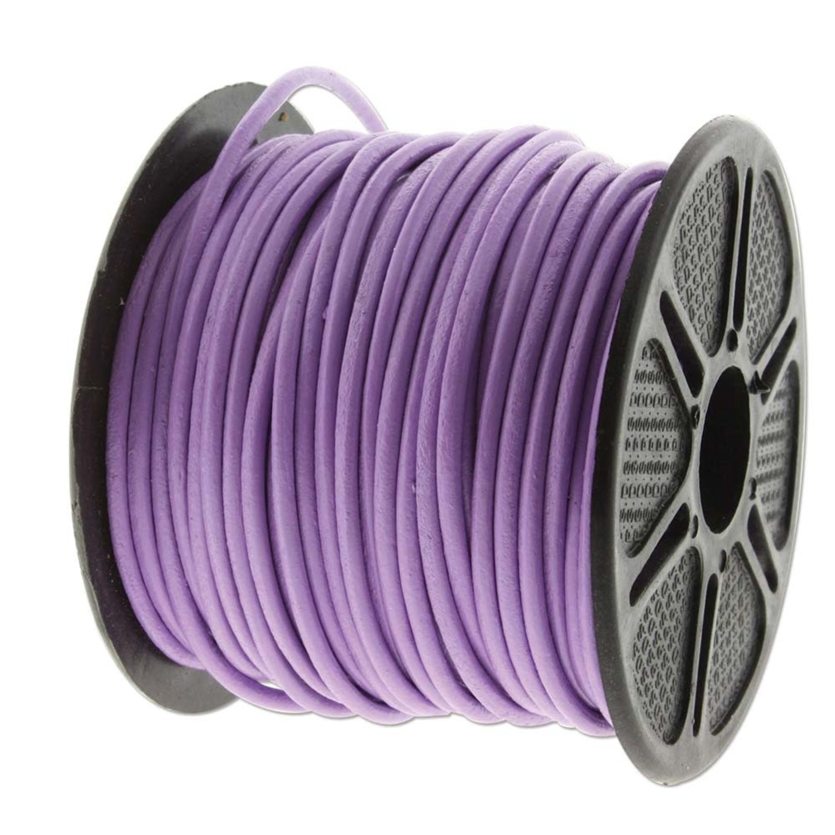 Leather 1mm Round Cord Lilac - 1 foot