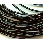 Leather 2mm Round Cord Black (Chinese) - 1 foot