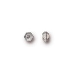 Faceted 3mm Spacer Bead Antique Silver Plated - 20 Pieces