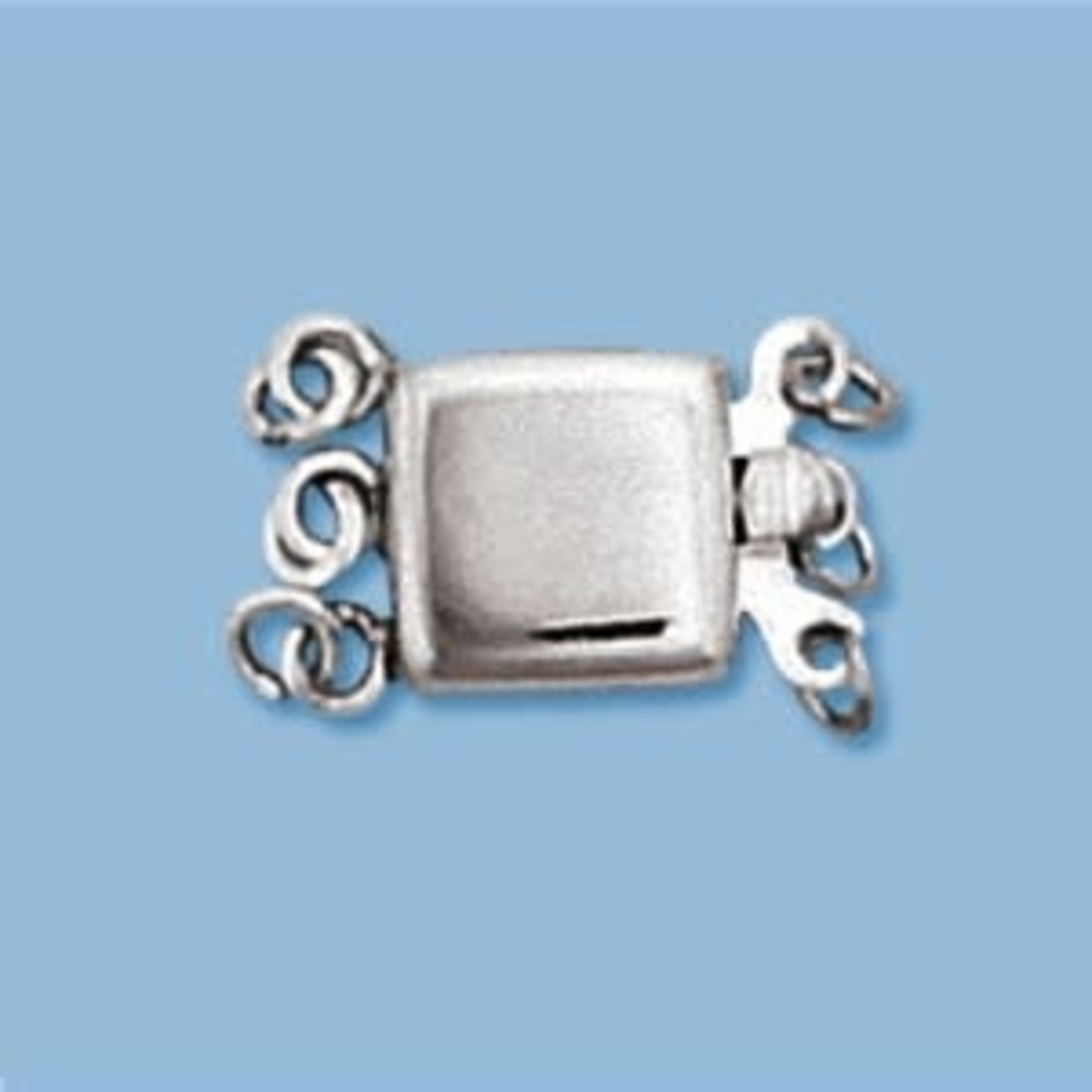 Sterling Silver 3 Strand Box Clasp