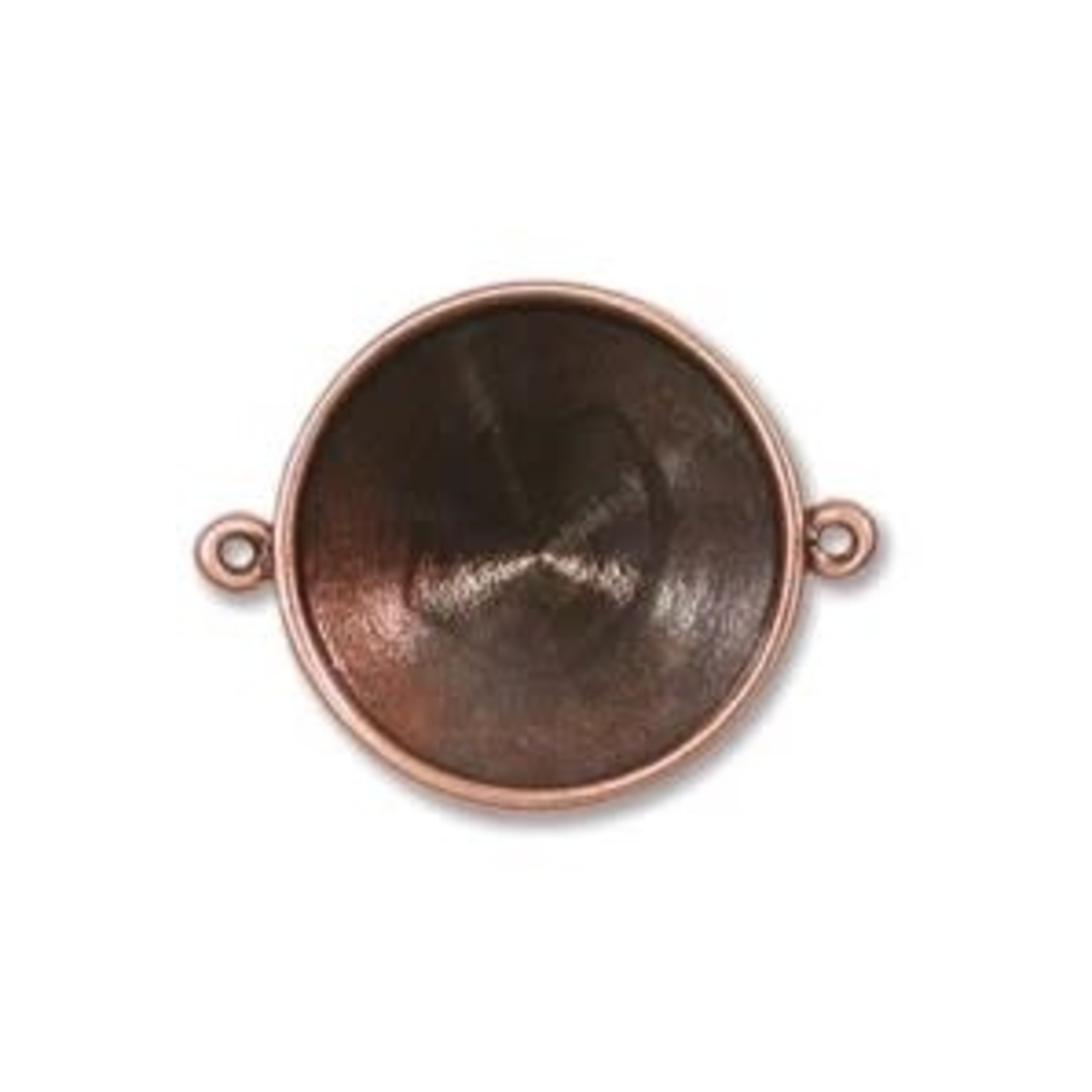 Rivoli 16mm 2 Hole Connector Setting - Copper Plated