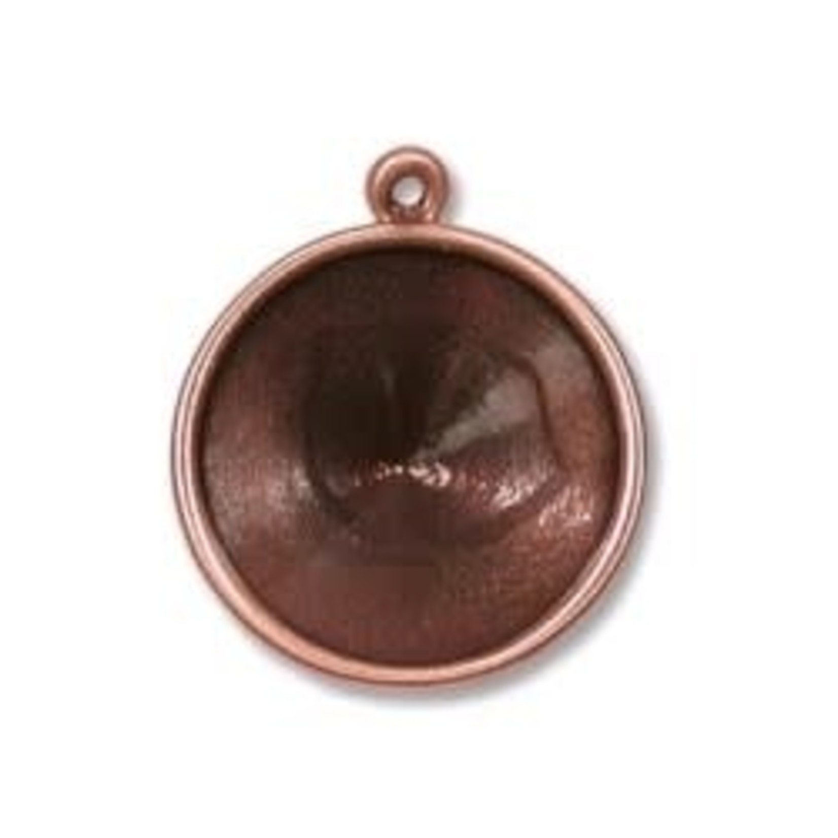 Rivoli 16mm Pendant Setting - Copper Plated