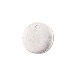 Flat Tag Mini Circle - 1 Hole - 13mm - Antique Silver