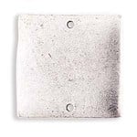 Flat Tag Small Square Link - 2 Hole - 24mm - Antique Silver - Bag of 10