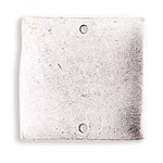 Flat Tag Small Square Link - 2 Hole - 24mm - Antique Silver