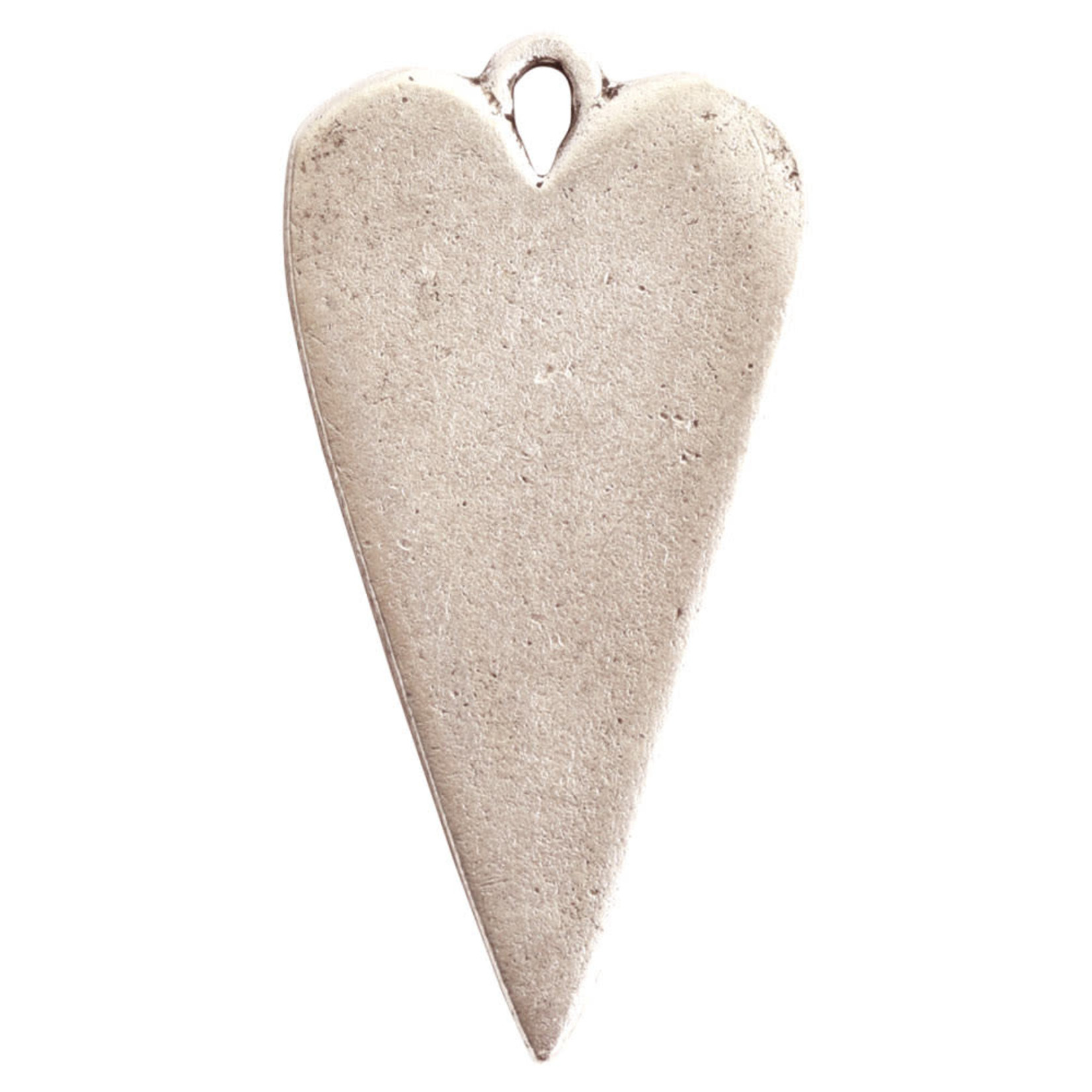 Nunn Design Nunn Design Elongated Heart Charm Antique Silver