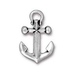TierraCast Silver Plated Anchor Pendant