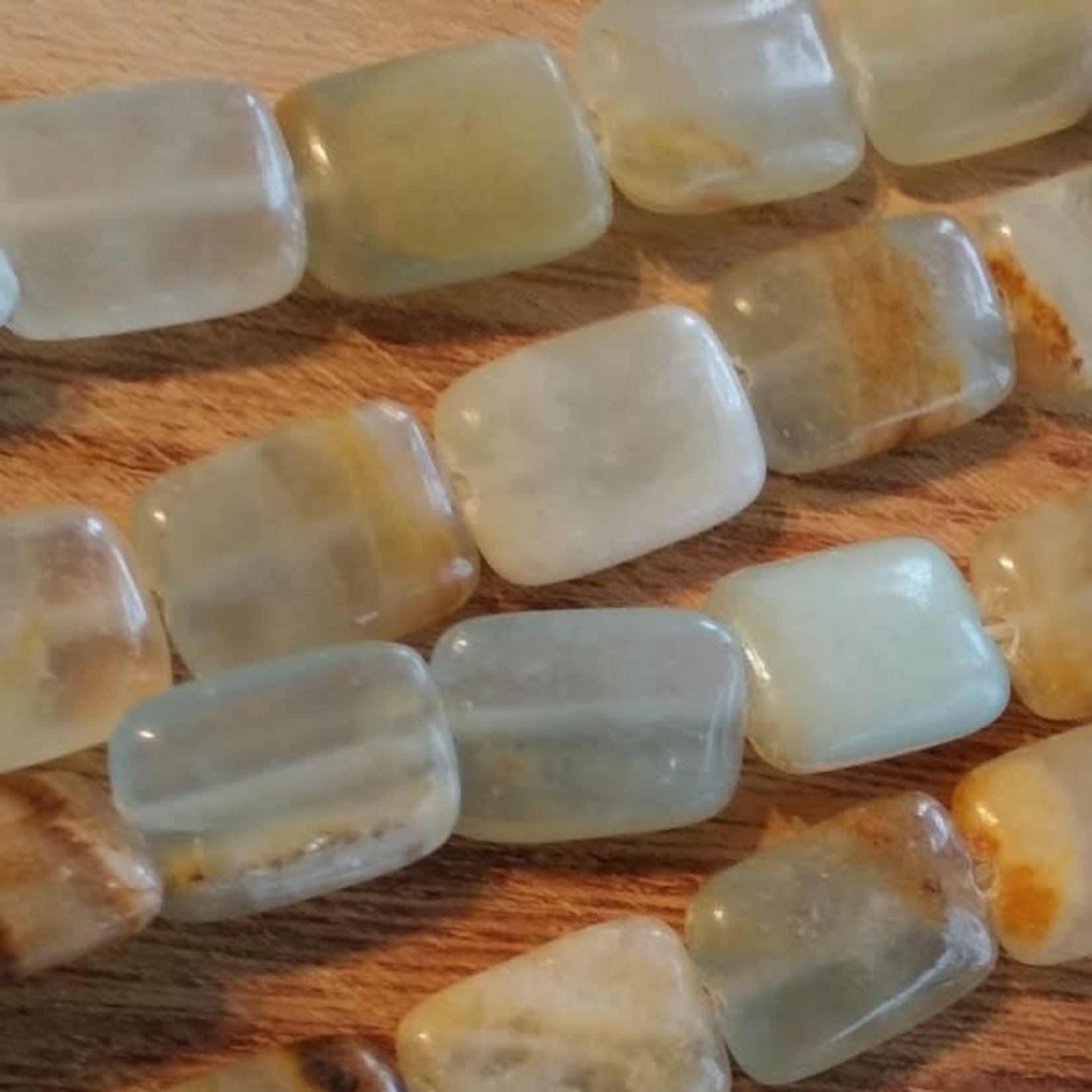 Aqua Calcite Rectangle Bead Strand