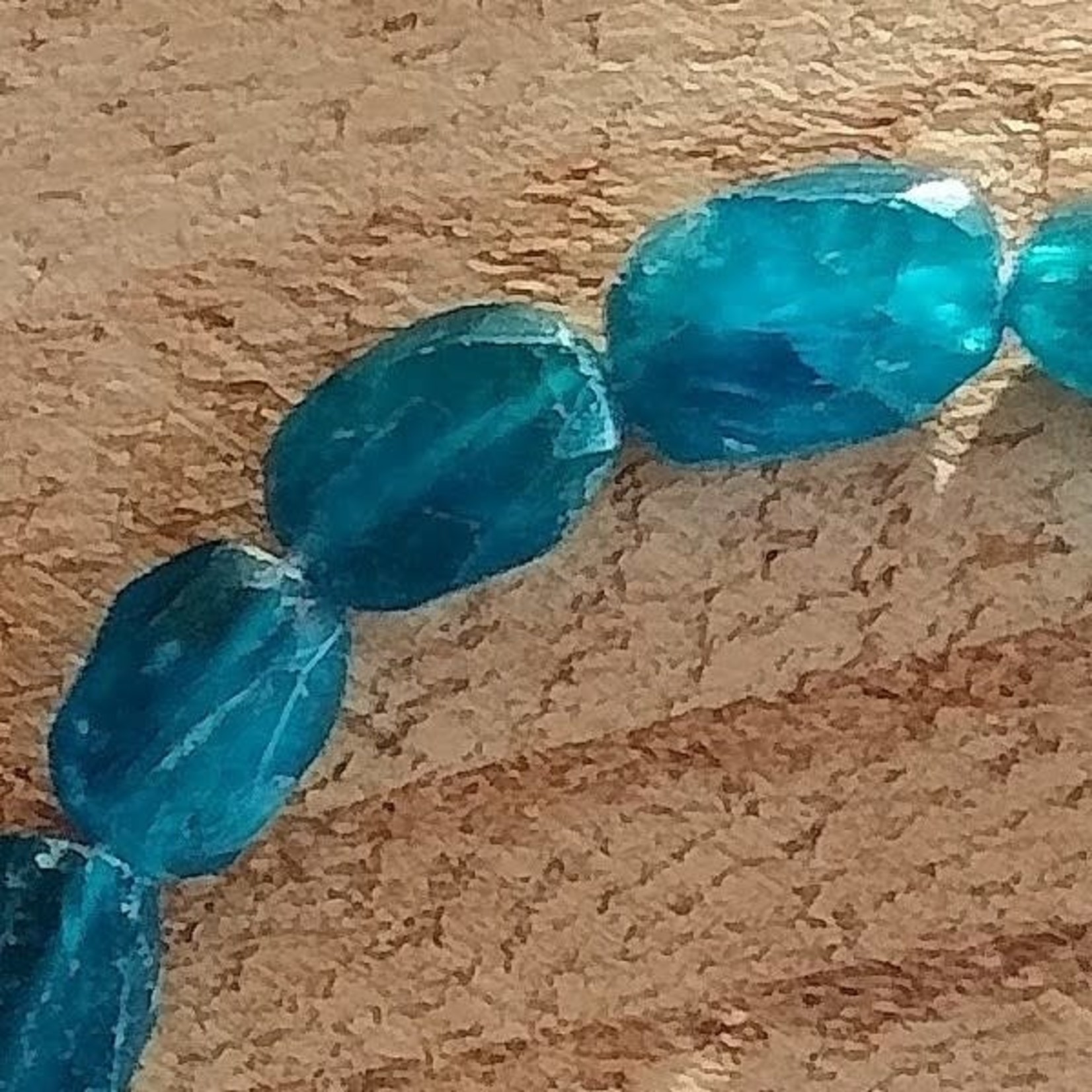 Apatite Faceted Oval 6x8mm Bead Strand