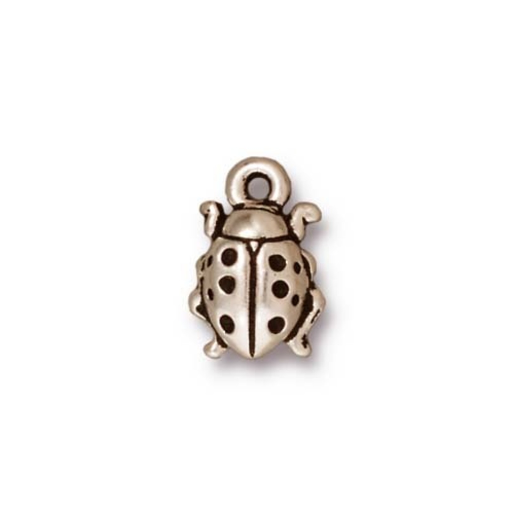 TierraCast Ladybug Antiqued Silver Plated Charm