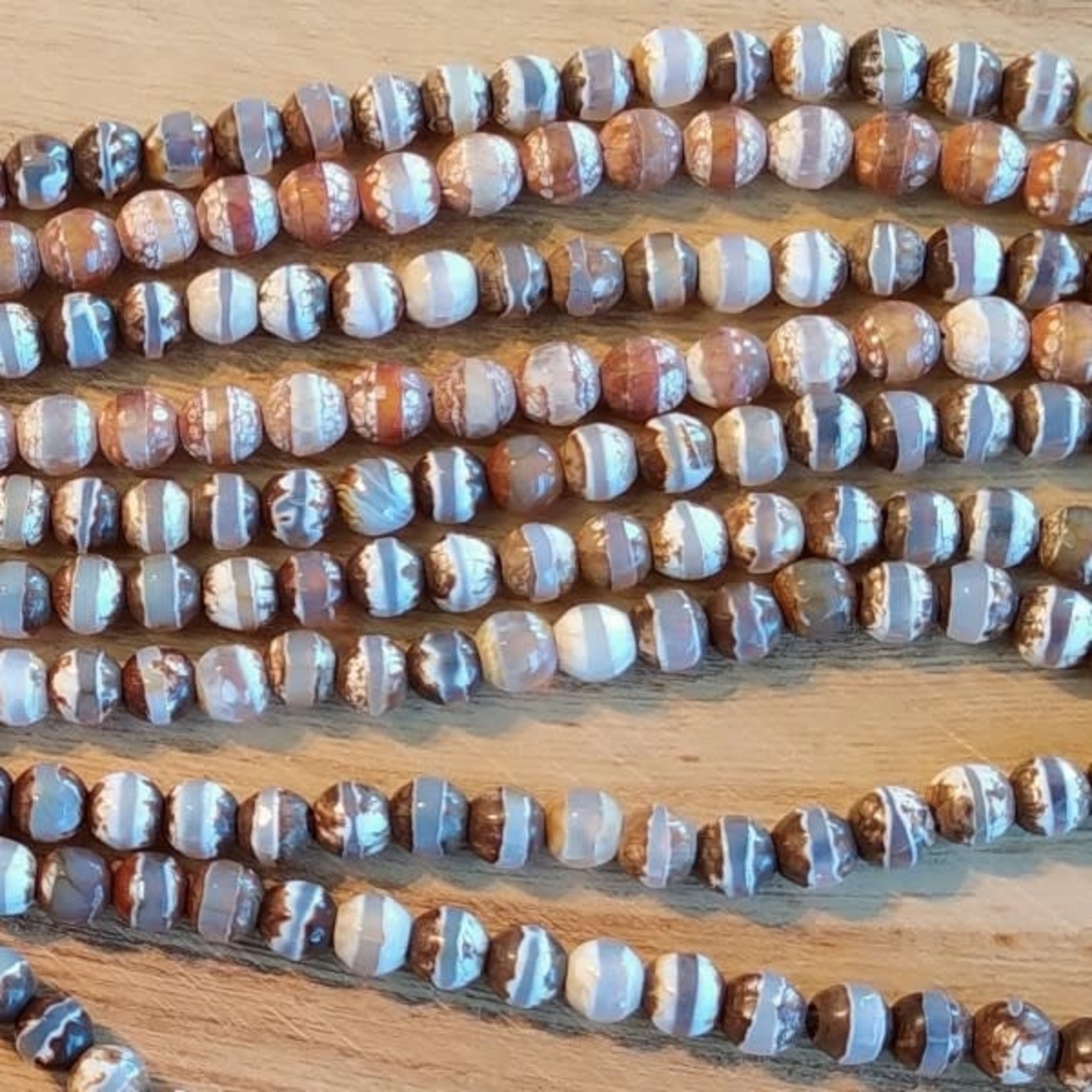 Tibetan Agate  4mm Bead Strand