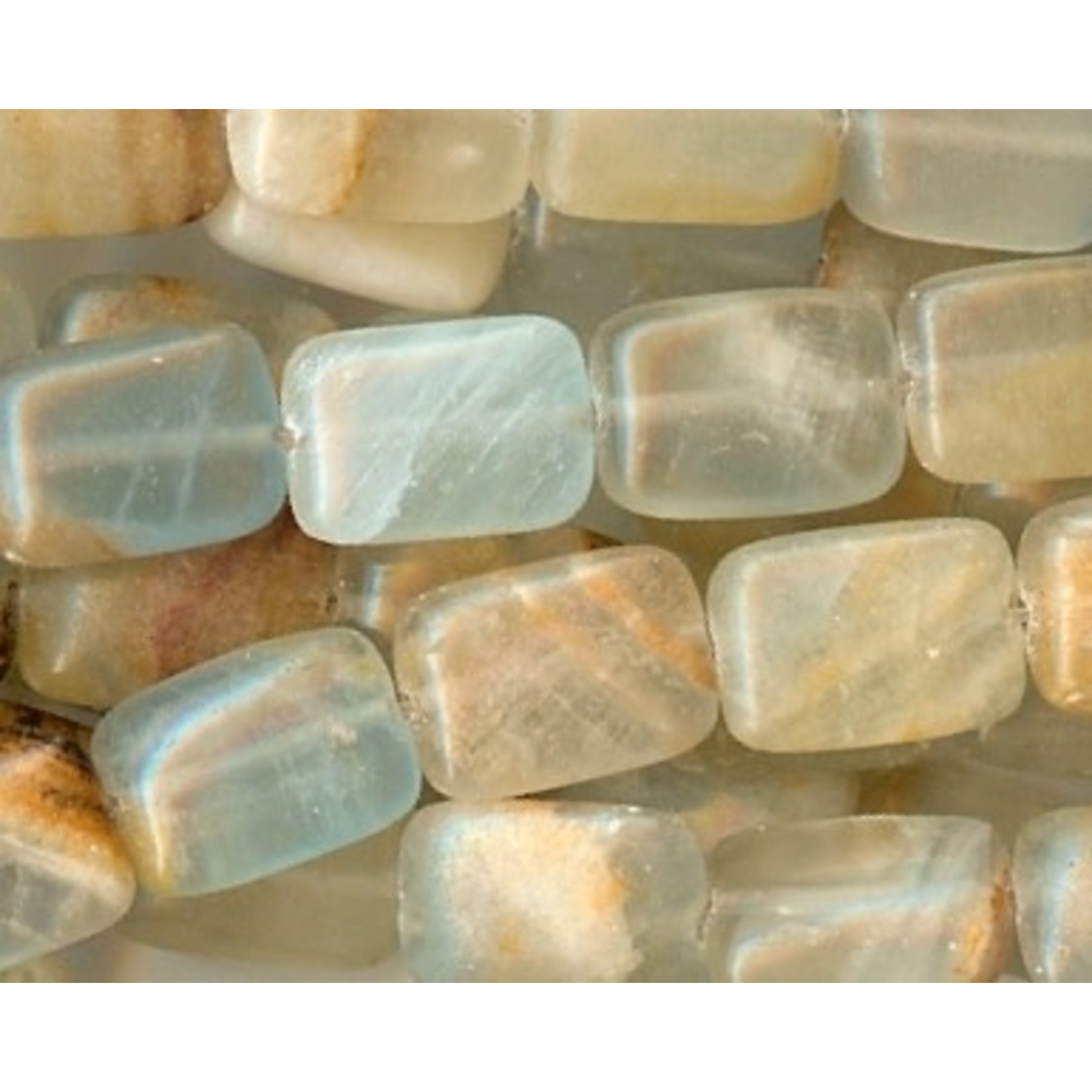 Aqua Calcite Rectangle Bead