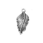 Pewter 31x15mm Leaf Charm