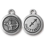 TierraCast Tierracast Antique Silver Plated Sagittarius Zodiac Charm