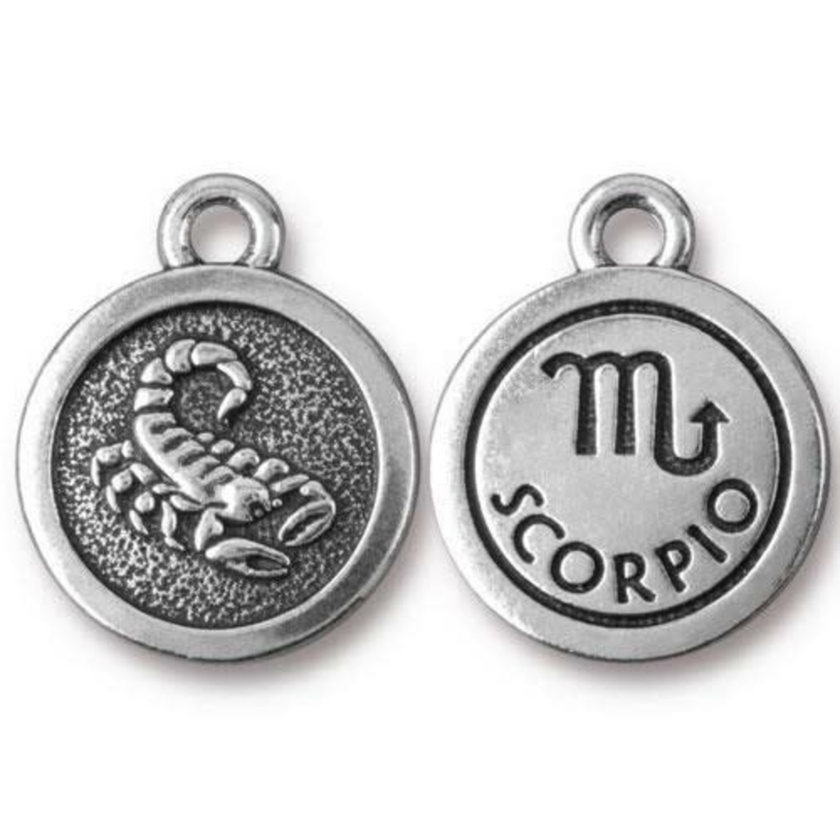 TierraCast Tierracast Antique Silver Plated Scorpio Zodiac Charm